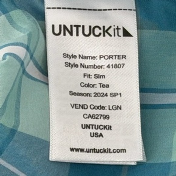 UNTUCKit Porter Slim Fit Plaid Button Down Shirt Men's Medium Tea Color - Picture 5 of 9